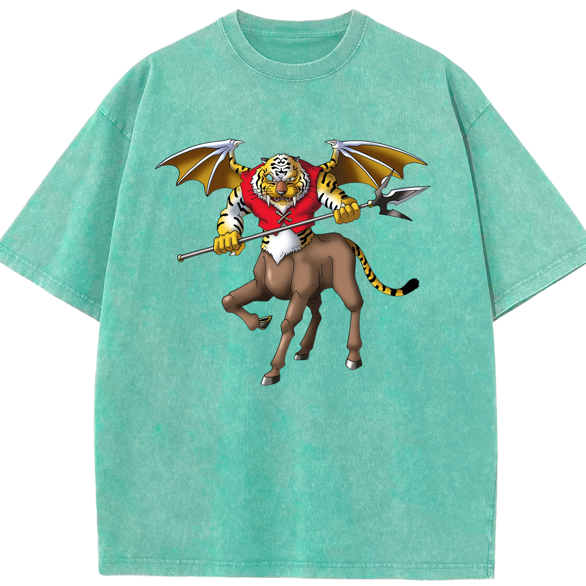 （画像用） ドラゴンクエスト Doragon Kuesuto Dragon Quest 綿100% ヴィンテージ風 半袖Tシャツ（フロントプリント）